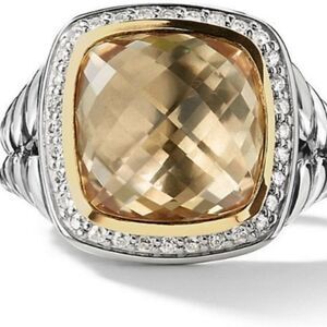 AUTHENTIC DAVID YURMAN ALBION CHAMPAGNE CITRINE W/ 18K GOLD~final reduction!
